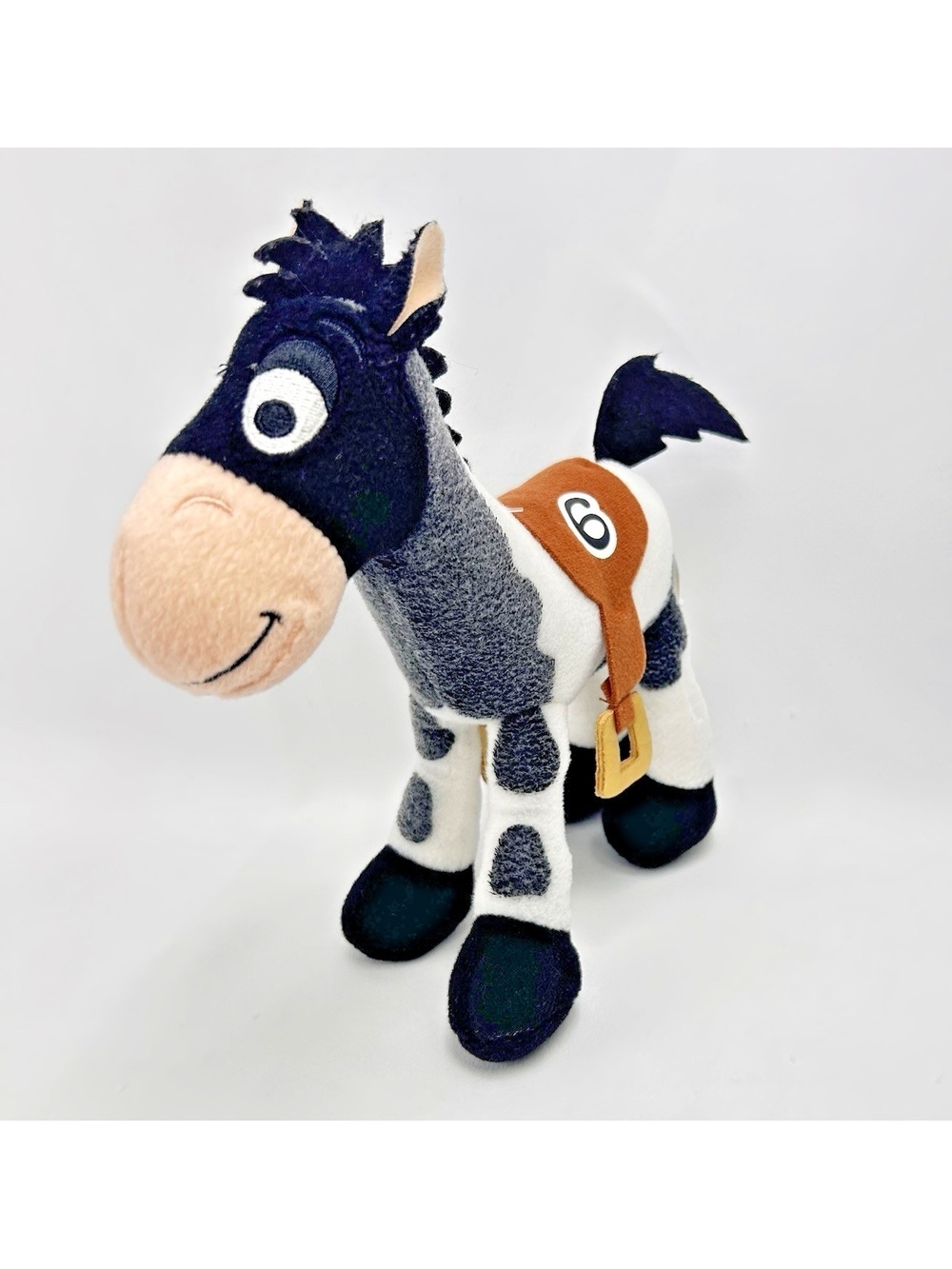 Disney Parks Black Race Horse Toy Story Woody Plush Stuffed #6 Bullseye 8"